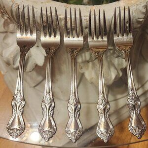 Reed & Barton Marlborough Heritage Mint LTD Salad Forks – Set of 5 – 7"